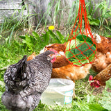 Maxbell Chicken Vegetable String Bag Fruit Treat Feeder with Hook for Goose Poultry red