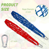 Maxbell Chicken Vegetable String Bag Fruit Treat Feeder with Hook for Goose Poultry red