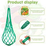 Maxbell Chicken Vegetable String Bag Fruit Treat Feeder with Hook for Goose Poultry green
