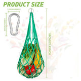 Maxbell Chicken Vegetable String Bag Fruit Treat Feeder with Hook for Goose Poultry green