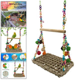 Maxbell Bird Wooden Perch Stand Swing Parrot Pet Budgie Cage Hanging Toy