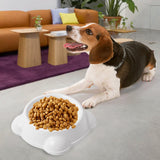 Maxbell Large Dog Food Pet Healthy Feeder Dish Anti Gulp Choke Non Slip white