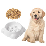 Maxbell Large Dog Food Pet Healthy Feeder Dish Anti Gulp Choke Non Slip white