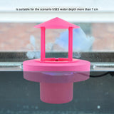 Maxbell Mist Maker Mist Dispenser Floating Sprayer Fogger for Fish Tank Filter Red