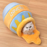 Maxbell Honey Pot Shape Pet bed for cat Nest House Comfy Cushion Washable Soft