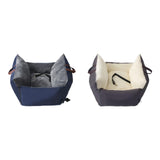 Maxbell Portable Dog Car Seat Booster Seat Small Medium Dogs Pet Carrier Outdoor Navy Blue