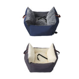 Maxbell Portable Dog Car Seat Booster Seat Small Medium Dogs Pet Carrier Outdoor Navy Blue