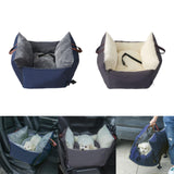 Maxbell Portable Dog Car Seat Booster Seat Small Medium Dogs Pet Carrier Outdoor Navy Blue