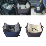 Maxbell Portable Dog Car Seat Booster Seat Small Medium Dogs Pet Carrier Outdoor Navy Blue