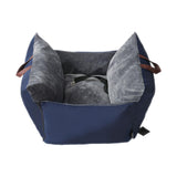 Maxbell Portable Dog Car Seat Booster Seat Small Medium Dogs Pet Carrier Outdoor Navy Blue
