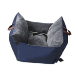 Maxbell Portable Dog Car Seat Booster Seat Small Medium Dogs Pet Carrier Outdoor Navy Blue