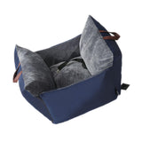 Maxbell Portable Dog Car Seat Booster Seat Small Medium Dogs Pet Carrier Outdoor Navy Blue