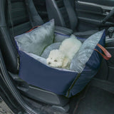 Maxbell Portable Dog Car Seat Booster Seat Small Medium Dogs Pet Carrier Outdoor Navy Blue