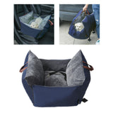 Maxbell Portable Dog Car Seat Booster Seat Small Medium Dogs Pet Carrier Outdoor Navy Blue