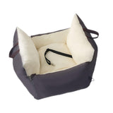 Maxbell Portable Dog Car Seat Booster Seat Small Medium Dogs Pet Carrier Outdoor Gray