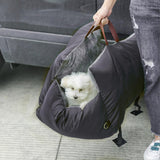 Maxbell Portable Dog Car Seat Booster Seat Small Medium Dogs Pet Carrier Outdoor Gray