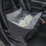 Maxbell Portable Dog Car Seat Booster Seat Small Medium Dogs Pet Carrier Outdoor Gray