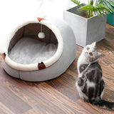 Maxbell Large Cat Beds with Ball Cushion Basket Warm Portable for Kitten Sloth M