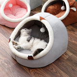 Maxbell Large Cat Beds with Ball Cushion Basket Warm Portable for Kitten Sloth M