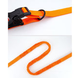 Maxbell Hands Free Leash Waist Pet Leash Shock Absorbing for Running Dog Chain Orange