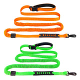 Maxbell Hands Free Leash Waist Pet Leash Shock Absorbing for Running Dog Chain Orange