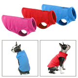 Maxbell Dog Fleece Vest Dog Cold Weather Jacket Puppy Clothing Outdoor Soft Pullover Blue