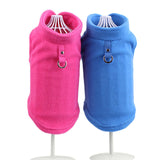 Maxbell Dog Fleece Vest Dog Cold Weather Jacket Puppy Clothing Outdoor Soft Pullover Blue