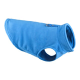 Maxbell Dog Fleece Vest Dog Cold Weather Jacket Puppy Clothing Outdoor Soft Pullover Blue