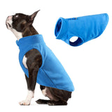 Maxbell Dog Fleece Vest Dog Cold Weather Jacket Puppy Clothing Outdoor Soft Pullover Blue