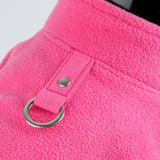 Maxbell Dog Fleece Vest Dog Cold Weather Jacket Puppy Clothing Outdoor Soft Pullover Pink