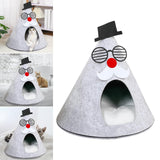 Maxbell Christmas Cat Sleeping Bed Warm Nest Kitten Cave Tent Dog Bed Pet Cat House Gray