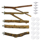 Maxbell 5 Pieces Bird Perch Stand Tree Branch Gerbil Rat Guinea Pig Squirrel 20cm