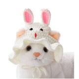 Maxbell Hand Knitted Cat Hat Cartoon Cute Headwear Halloween Party Costume S White