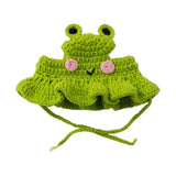 Maxbell Hand Knitted Cat Hat Cartoon Cute Headwear Halloween Party Costume S Green