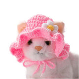 Maxbell Hand Knitted Cat Hat Cartoon Cute Headwear Halloween Party Costume L Pink