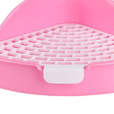Maxbell Medium Rabbit Litter Box Toilet for Small Animals Cage Accessories Supplies Pink