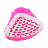 Maxbell Medium Rabbit Litter Box Toilet for Small Animals Cage Accessories Supplies Pink