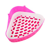 Maxbell Medium Rabbit Litter Box Toilet for Small Animals Cage Accessories Supplies Pink