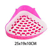 Maxbell Medium Rabbit Litter Box Toilet for Small Animals Cage Accessories Supplies Pink
