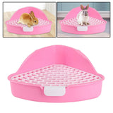 Maxbell Medium Rabbit Litter Box Toilet for Small Animals Cage Accessories Supplies Pink
