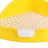 Maxbell Medium Rabbit Litter Box Toilet for Small Animals Cage Accessories Supplies Yellow
