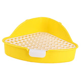 Maxbell Medium Rabbit Litter Box Toilet for Small Animals Cage Accessories Supplies Yellow