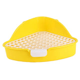 Maxbell Medium Rabbit Litter Box Toilet for Small Animals Cage Accessories Supplies Yellow
