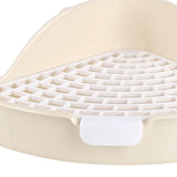 Maxbell Medium Rabbit Litter Box Toilet for Small Animals Cage Accessories Supplies White