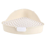 Maxbell Medium Rabbit Litter Box Toilet for Small Animals Cage Accessories Supplies White