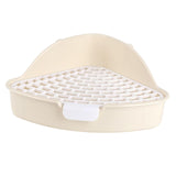 Maxbell Medium Rabbit Litter Box Toilet for Small Animals Cage Accessories Supplies White
