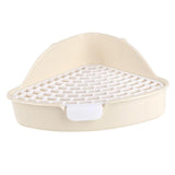 Maxbell Medium Rabbit Litter Box Toilet for Small Animals Cage Accessories Supplies White