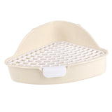 Maxbell Medium Rabbit Litter Box Toilet for Small Animals Cage Accessories Supplies White