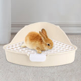 Maxbell Medium Rabbit Litter Box Toilet for Small Animals Cage Accessories Supplies White