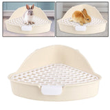 Maxbell Medium Rabbit Litter Box Toilet for Small Animals Cage Accessories Supplies White